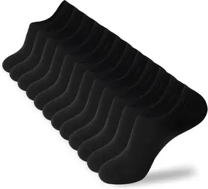 Ultra-Thin Mesh No-Show Socks vNo Show Socks Women And Men Invisible Low Cut Athletic Liner Socks, 6 Pairs Black Footwear