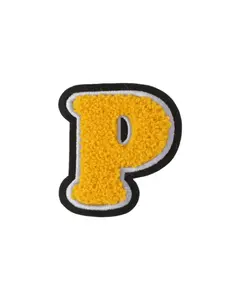 P Gold Chenille Varsity Letter Patch - Large