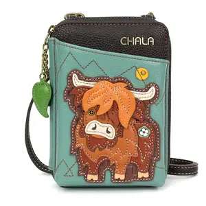 Highland Cow Chala Wallet Crossbody Purse Vegan