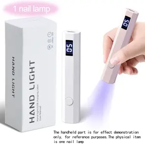 Portable Nail Polish UV LED Curing Light, Rechargeable Compact Mini Gel Dryer, Handheld Salon Manicure Nail Care Lighting Lamp, Abs Material, Non-Button Cell Battery