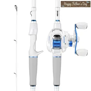 KastKing Centron Fishing Rod and Reel Combo,  Baitcasting Combos, IM6 Graphite 2Pc Blanks, Stainless Steel Guides with Ceramic Rings, Contoured EVA Handles & Fighting Butt Main Pinion  SummerVibes