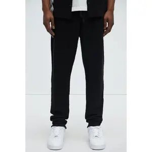 Dean Textured Slim Pants - Black