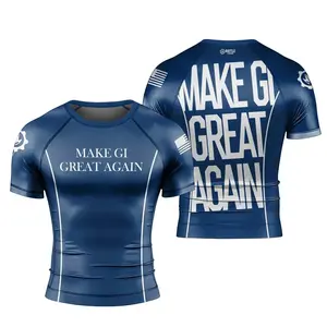 Make Gi Great Again Men's Short Sleeve Rash Guard, Military-Inspired Activewear, Perfect for Training, Fitness, Outdoor Sports