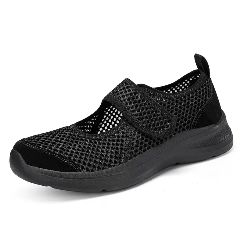 Women’s Lightweight Breathable Walking Shoes, Mesh Sneakers with Adjustable Strap, Comfortable Casual Shoes for Travel, Daily Wear & Walking
