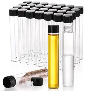 30 Pack 30ml Clear Small Glass Bottles with Screw Caps, Empty Vials for Liquid Samples