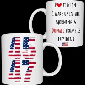 Trump Mug, I Love When I Wake up.. and Trump is President Coffee, Gift For Republican, Trump 45 47 mug,Can You Hear Us Now mug 004