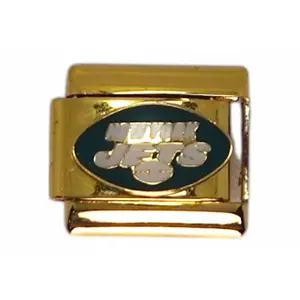 New York Jets Gold Italian Charm