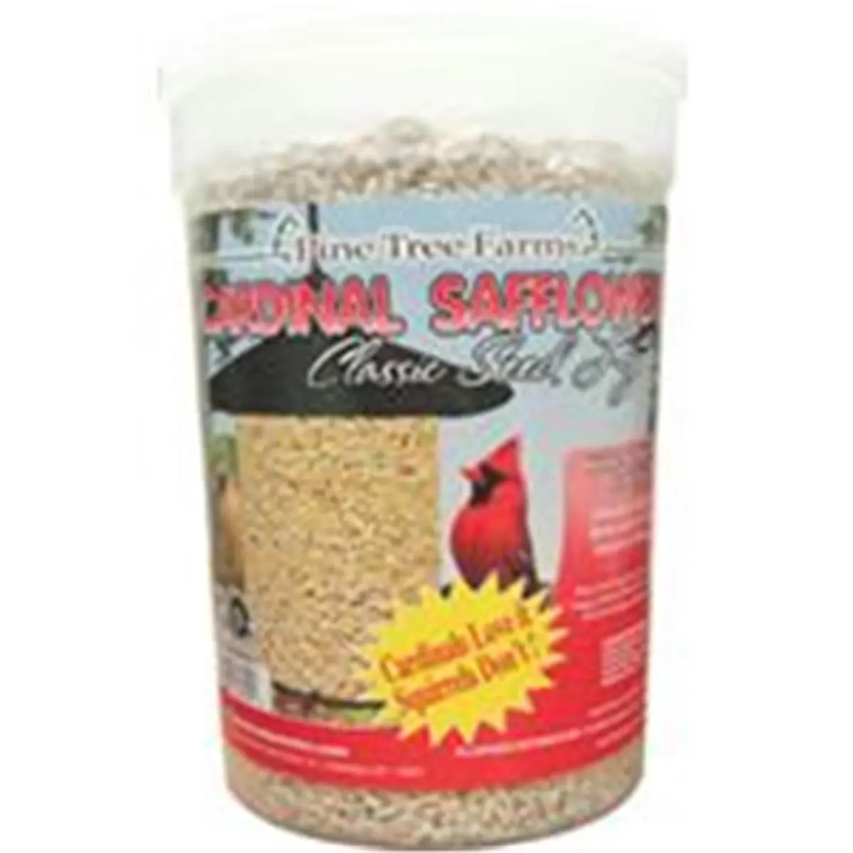 212 MAIN 72 oz Cardinal Safflower Classic Log Bird Feeder - Pure Safflower Feeding Tool, Attracts Birds, Cardinal-Favorite, Bird Feeders