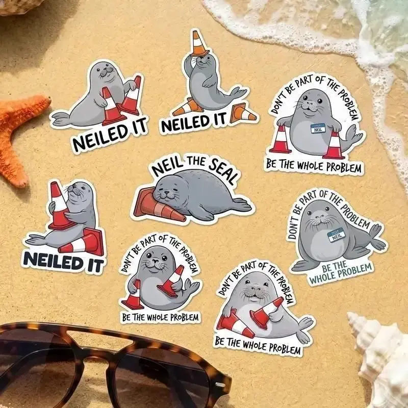 Neil the Seal Sticker, Don't Be Part of the Problem Sticker Pack, Neil the Seal Funny Meme Decals