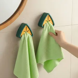 2pcs Bathroom Towel Rack No Drilling, Multi-Use Kitchen Cloth Holder, Home Hand Towel Hook, Storage Organizer Hanging Hooks, Bathroom Organizing Accessories, Bathroom Accessory