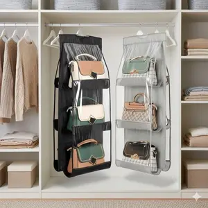 Transparent Hanging Dustproof Storage Bags: Space-Saving Organizer for Closet & Wardrobe, Large Capacity Foldable Garment Bags with Ventilation, Multi-Size Clear Hanging Solution