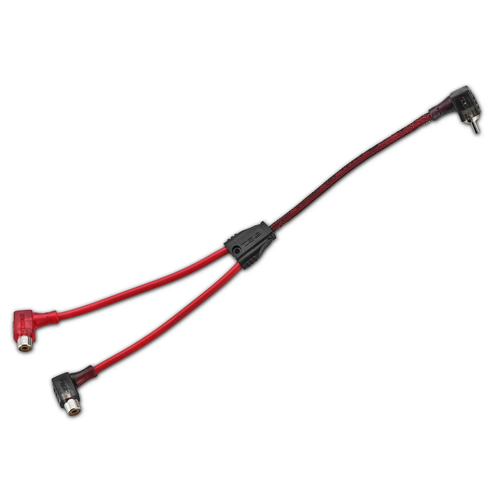 DS18 Ultra Flexible 100% OFC Copper RCA L Connector Adapter - 1 Male to 2 Female, for Audio Systems