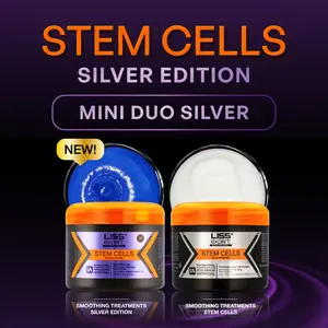 LISS EXPERT PROFESSIONAL Stem Cell Smoothing Treatments Silver Edition  for BLONDES and GRAY HAIR Mini Duo Silver for Dry Hair Application