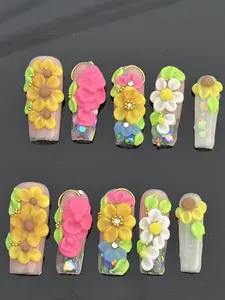 spring flowers nails