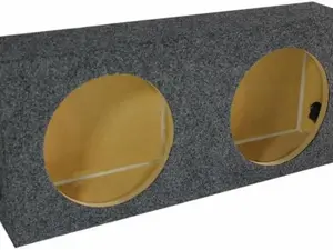 Dual Slim Box Universal Fit Sealed Shallow Subwoofer Enclosure