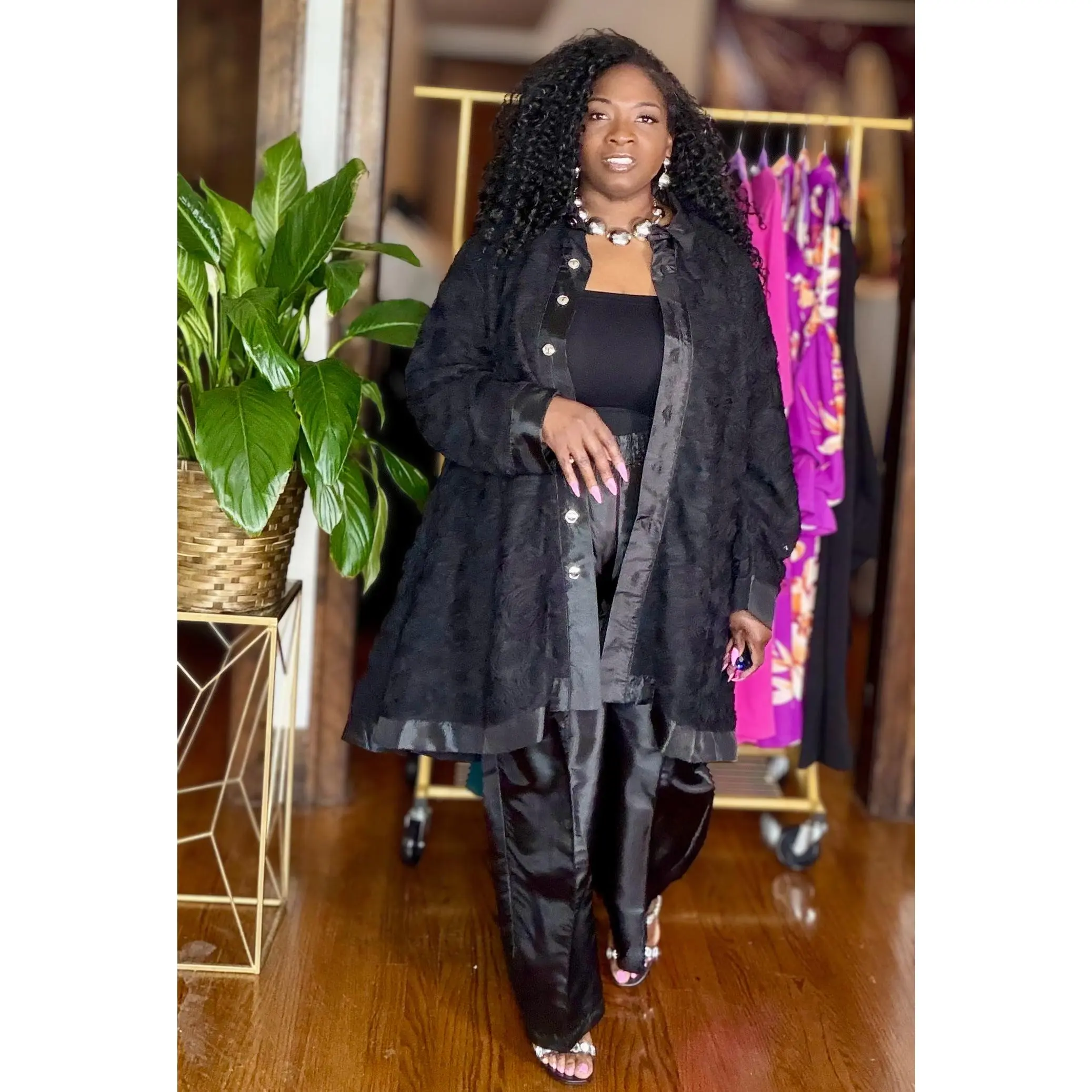 Midnight Power Sheer Duster Set