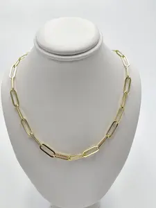 Minimalist Chain Necklace, 18-in Paperclic Thin Chain Necklace with Durable Design and Secure Clasp, Thin Chain Necklaces