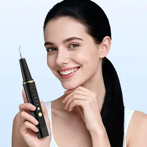 Plaque Remover for Teeth, Dental Cleaning Kit Tartar Remover for Teeth with LED Light & 5 Modes, Rechargeable Dental Cleaner with Replacement Heads & Manual Auxiliary Cleaning Tools, Oral Irrigator for Home Use, Teeth Cleaning