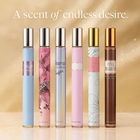 Ciana Women's Designer-Inspired EDP Perfume Discovery Set - 6-Pack Mini Perfumes (1.18 fl oz) Assorted Floral Fragrances, Blue Eco-Conscious, Affordable Luxury, Cruelty-Free, Fragrance Gift Bundle, Gift Box for Female Adults