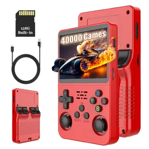 R36S Retro Handheld Game Console 128G, Compatible With 21 Emulator,3500mAh Battery,Linux System,3.5" IPS Screen Portable Mini Emulator Handheld,Gift for Adult,Men