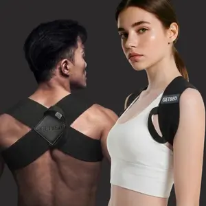 GETBED Elastic Shoulder Straps -Posture Support Straps for Men & Women, Gym & Exercise Equipment for Bench Presses,Training, Press Lifts, Chest Straightening, Posture Fix, Back Correction - Home/Office Use (S-XXL)