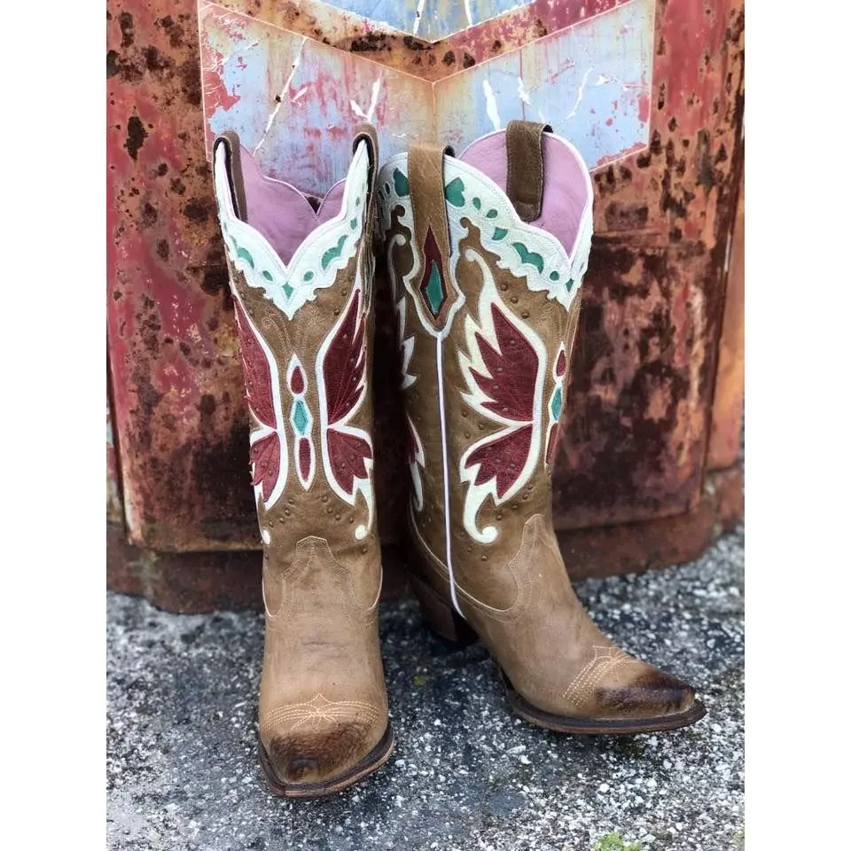 Junk Gypsy Day Dreamer Studded Boots in Tan