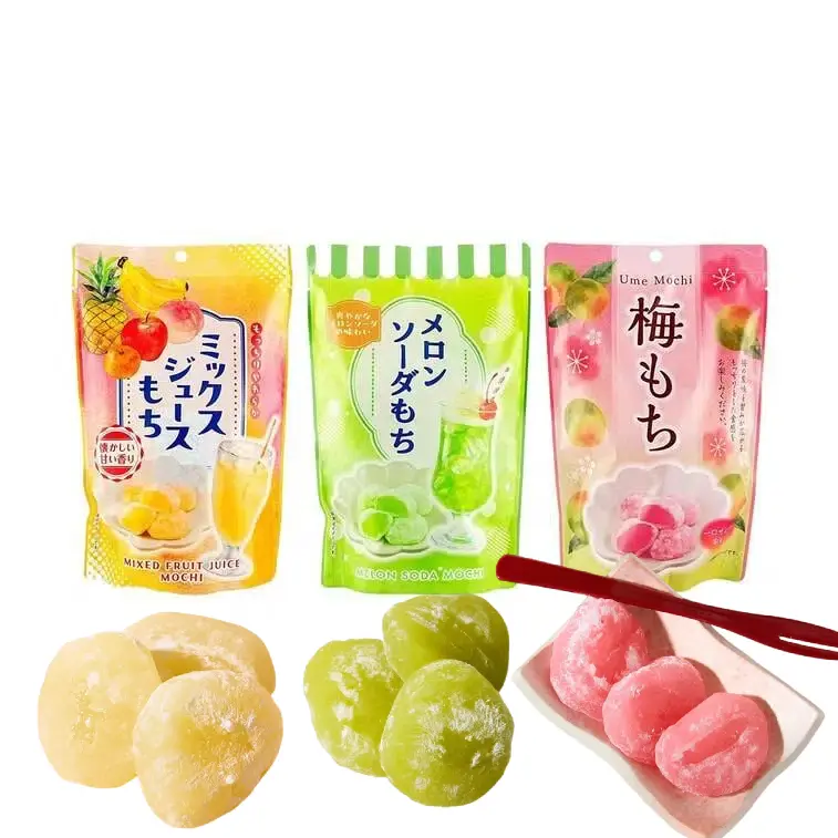 Japanese SEIKI Mochi Trio – Plum, Melon Soda & Fruit Mix Flavors 3