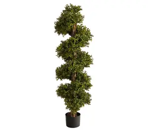 Nearly Natural 46" Boxwood Spiral Topiary Artificial Tree
