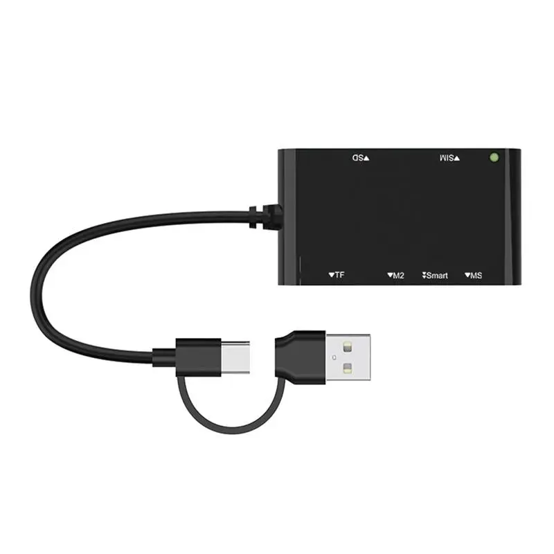 USB C USB 3.0 Multi Card Reader 6 in 1 Smart/MS/M2/TF/SIM/SD Picture Card Reader Emory Stick Pro Duo Adapter