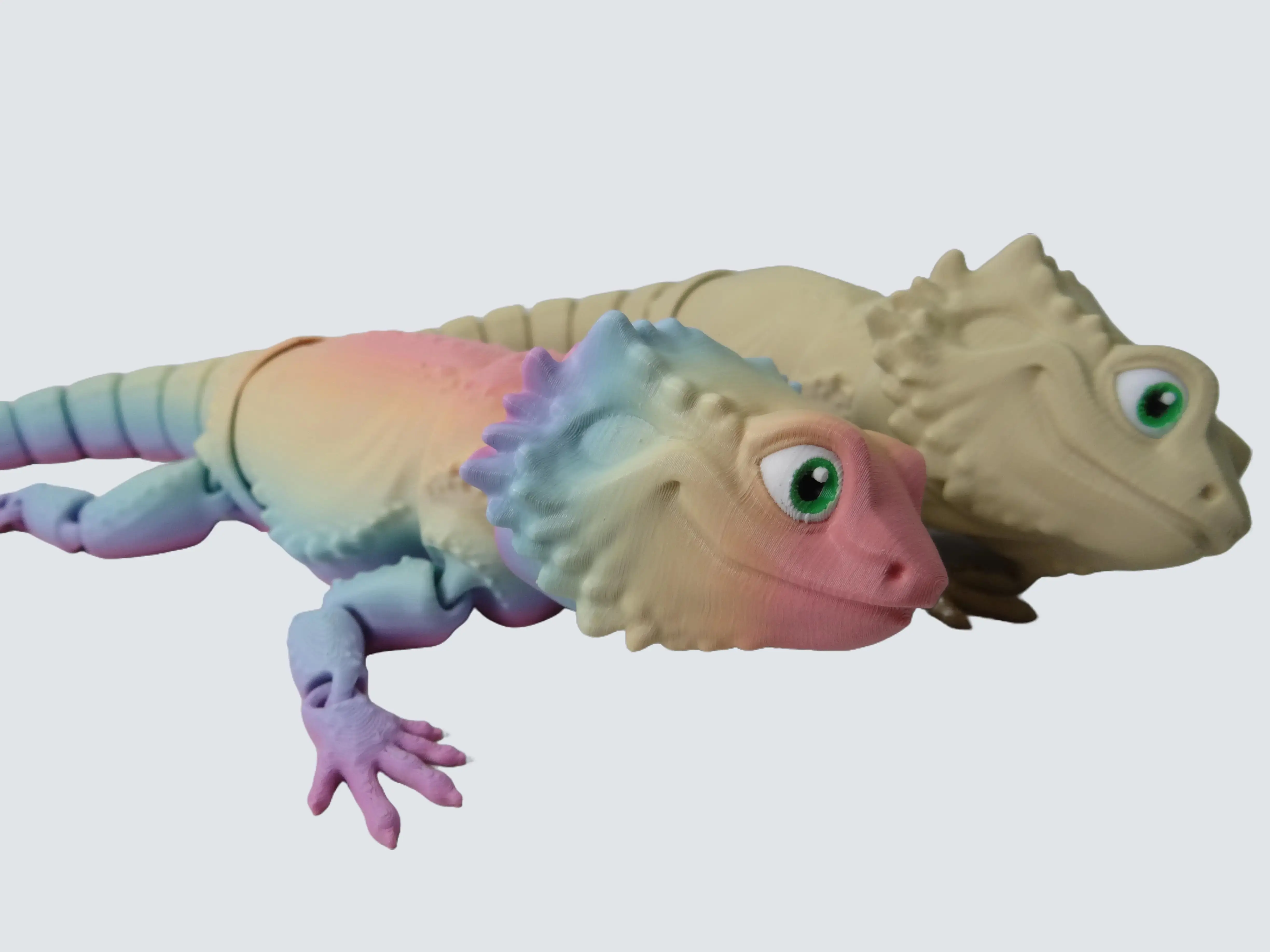Articulating Bearded Dragon – 3D Printed Poseable Reptile Shelf Decor