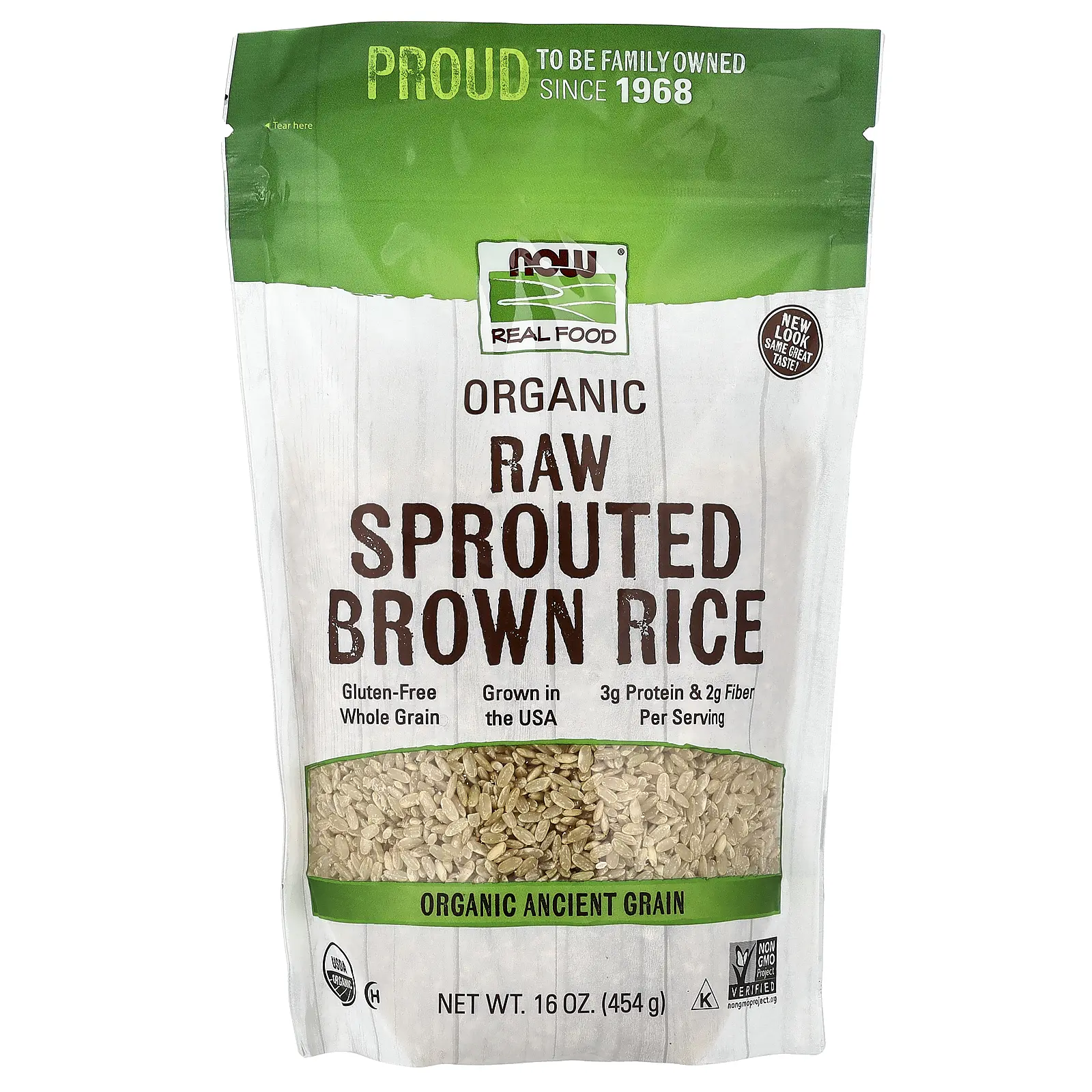 NOW Foods Real Food, Organic Sprouted Brown Rice, Raw, 16 oz (454 g) NOW Foods Real Food, Organic Sprouted Brown Rice, Raw, 16 oz (454 g)