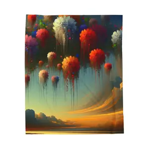 Floating Gardens at Dusk- Plush Blanket