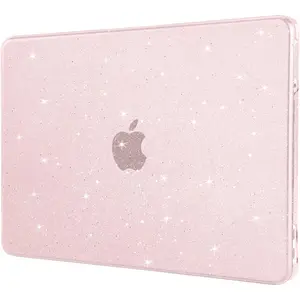 MOSISO Compatible with MacBook Neo Case 13 inch 2026 Release Model A3404 with A18 Pro Chip, Sparkly Glitter Crack & Scratch Resistant Ultra-Thin Protective Hard Shell Case Cover, Blush