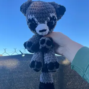 Raccoon Crochet Snuggler Plush