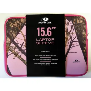 CrazyCoolBuys Mossy Oak 15.6" Pink Camo Laptop Sleeve Protector Case Backpack