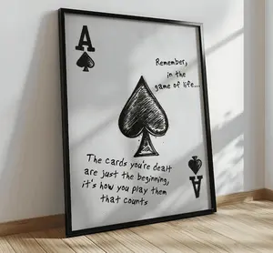 Unframe  (Ace Of Spades, Motivational Wall Art, Mental Health Art, Inspirational Gifts, Home Decor, Home Gift, Printable Wall Art