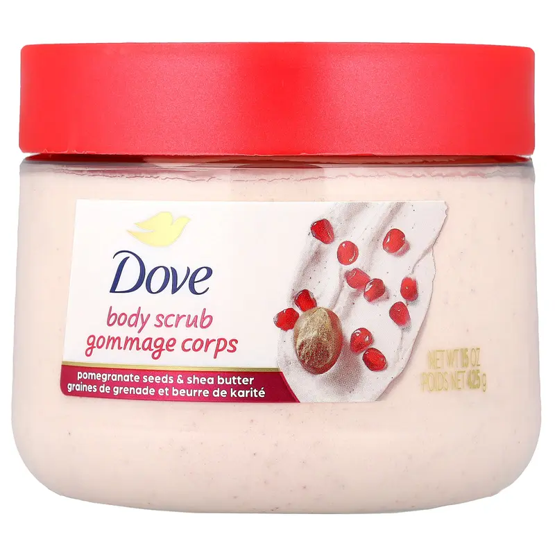 Dove Body Scrub, Pomegranate Seeds & Shea Butter, 15 oz (425 g)