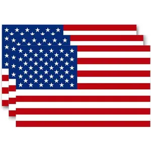 Reflective American Flag Stickers - 3-Pack, 5x3 Inches - Durable & Waterproof Decals for Vehicles & Personal Items,Car Bumper/Truck/Motorcycle/Helmet/Laptop/Window/Water Bottle/Mail Box