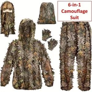 LightweightCamouflageHuntingSuitwithHood-StayHiddenandComfortableonYourHunt