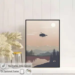 Dragon & Mountain Pattern Unframed Painting, 1 Count Modern Wall Art Painting, Wall Art Decor for Home Living Room Bedroom Office School, Unframed Art Print, Modern Home Decoration