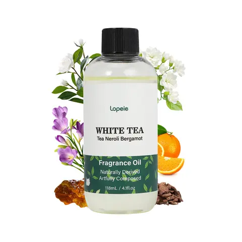 Lopeie Hotel-Inspired Scented Fragrance Oil Refill, Unisex Jasmine Green Tea Neroli & Bergamot Freshener, 118ml/4fl oz 0-500ml Selfcare Aromatherapy Oil for Ultrasonic & Waterless Diffusers, All Seasons Use