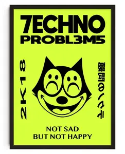 Felix Techno Problems Poster Print Room Decor Minimalist Wall Decoration Artistic Poster For Bedroom Aesthetic Home Decor Dreamlike View Summery Atmosphere Inspired Artwork Boho Decor