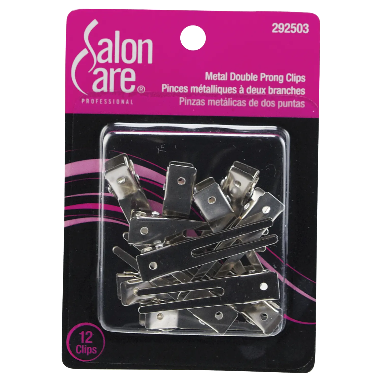 Salon Care Metal Double Prong Curl Clips, Hair Clips For Curls, Curly Hair Products