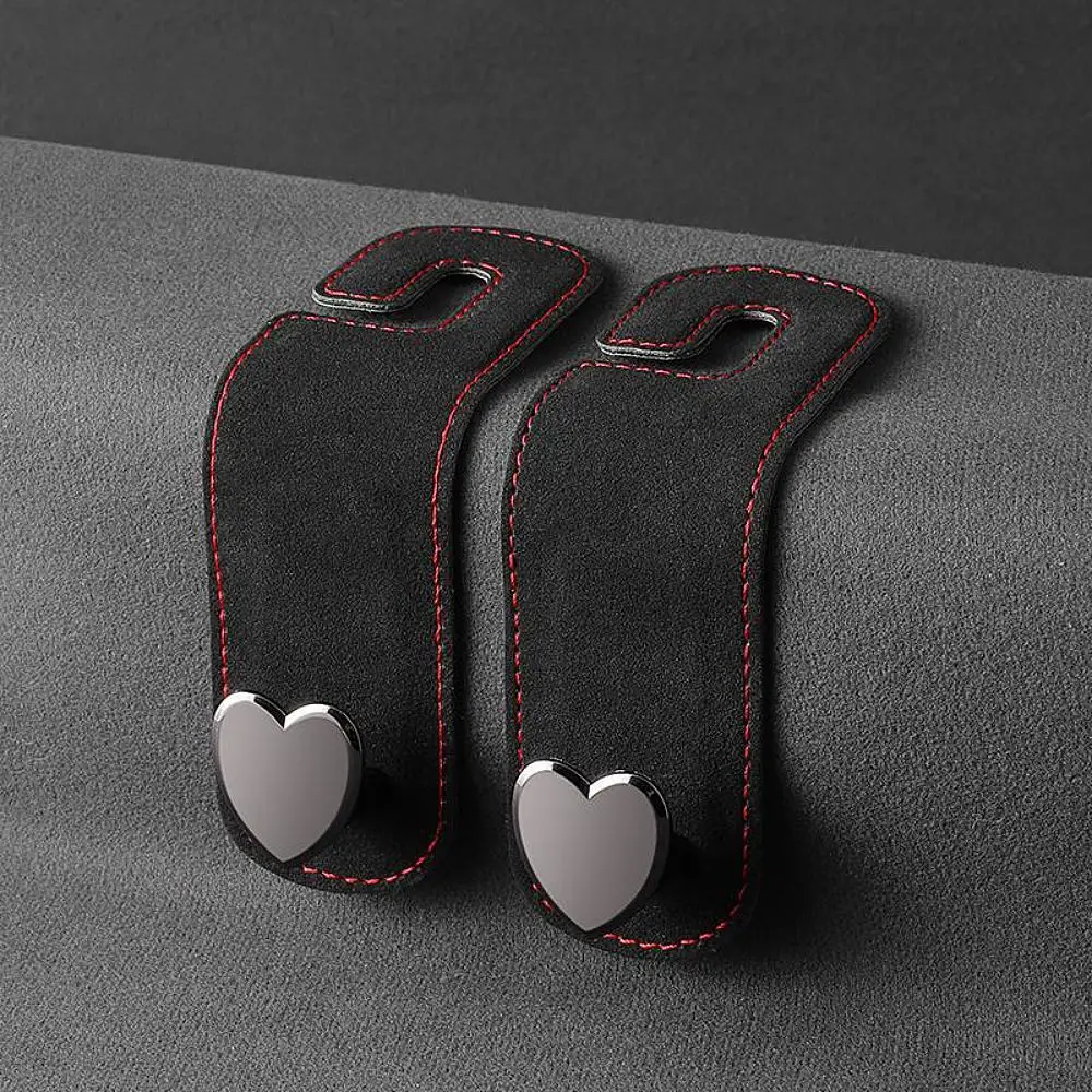 Heart Shaped Car Seat Headrest Hook, Creative Car Seat Headrest Hook Organizer, Car Interior Accessories for Handbag Purse Coat