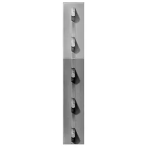 Chicago Heights Steel FRPT12500066Y50 1.25 in. x 6 ft. 6 in. Gray Studded T-Post- Pack Of 5