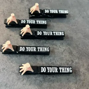 Wednesday Inspired Do your Thing Sports Clips & cheer pins - Handmade Wooden Clothes Pins with mini Thing the hand charms .Perfect for clipping backpacks at any game or tournament for softball, volleyball, soccer, cheer, hockey, gymnastics, or any sport!