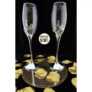 Wedding Flutes Set-Silver-002