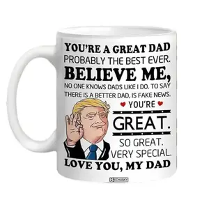 Funny Dad Coffee Mug - You Are a Really Really Great Dad - 11 Oz or15 Oz White Ceramic Cup - Sturdy, Drinkware
