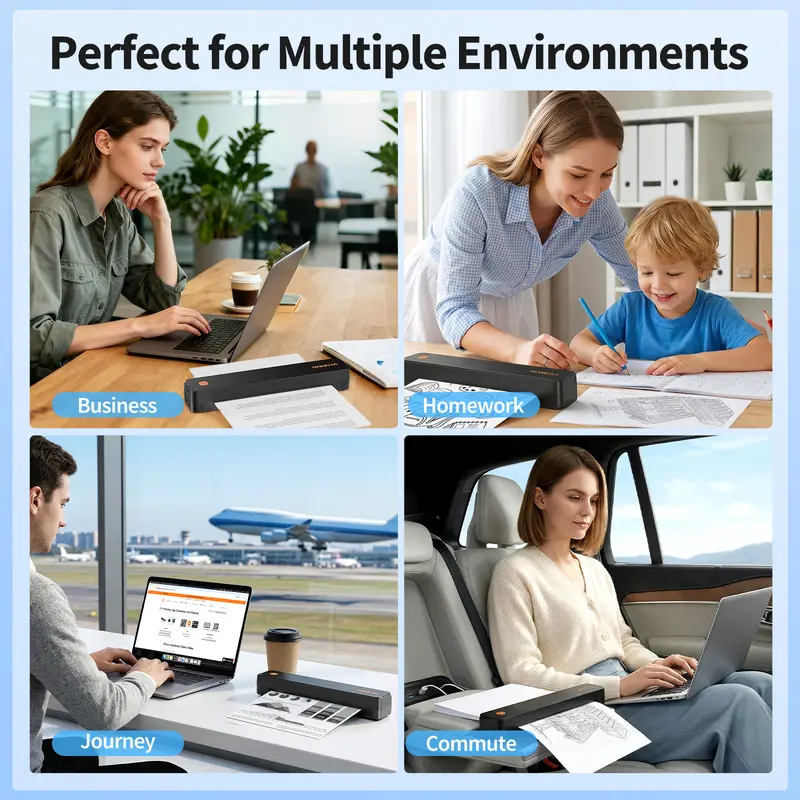 RONGTA F11B Inkless Thermal Portable Label Printer, Compact Wireless Bluetooth Thermal Pocket Printer with Included Batteries, for Home & Office Use, Compatible with iOS&Android & Laptop, Supports A4 Size Paper, Cells, Creative App Ecosystem