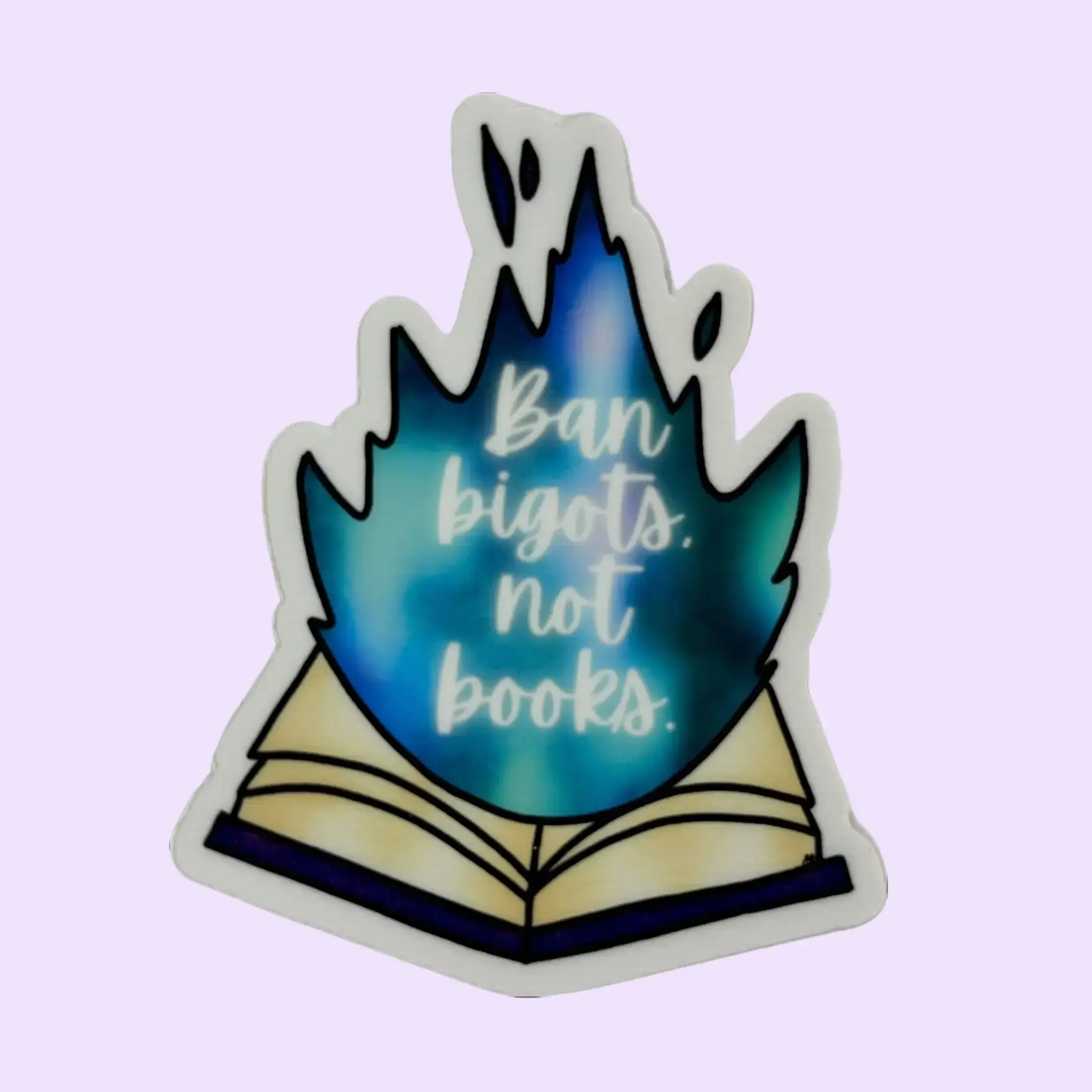 Ban Bigots Not Books Stickers